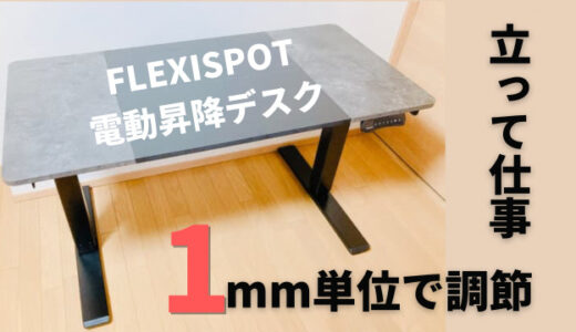 FLEXISPOT EQ5レビュー｜1mm単位で高さ調節可能な120×60cm電動昇降デスク